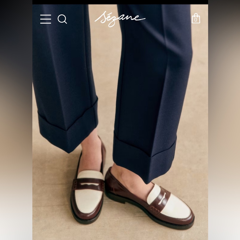 Sézane Damon Trousers in Navy - Picture 8 of 8